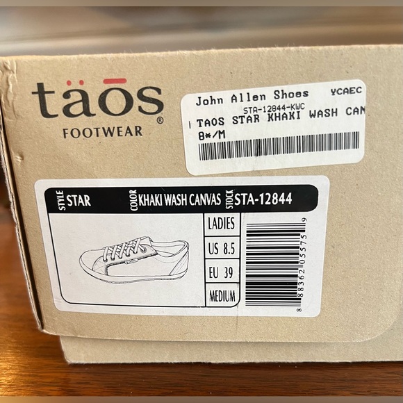 Taos Star Retro Shoe Women 8.5
Brown Canvas Lace Up Arch Support Walking Sneaker - Picture 14 of 14
